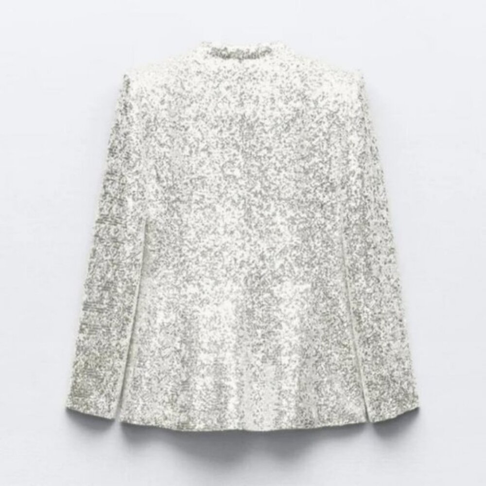 ZARA SEQUINED BLAZER - Picture 6 of 8
